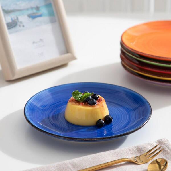 MALACASA Dark-Blue Green Purple Orange Red Yellow Stoneware