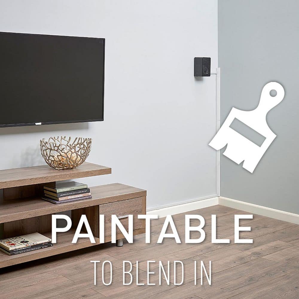 White 5-Foot Plastic Cord Hider Channel