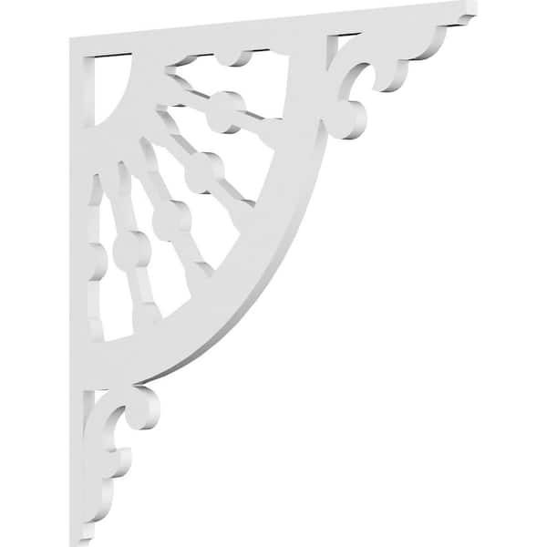 Ekena Millwork 5/8 in. W x 20 in. H x 20 in. D PVC Wagon Wheel Bracket