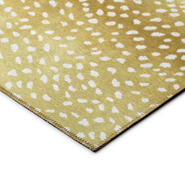 Safari Gold 1 ft. 8 in. x 2 ft. 6 in. Indoor/Outdoor Washable Indoor/Outdoor Washable Rug