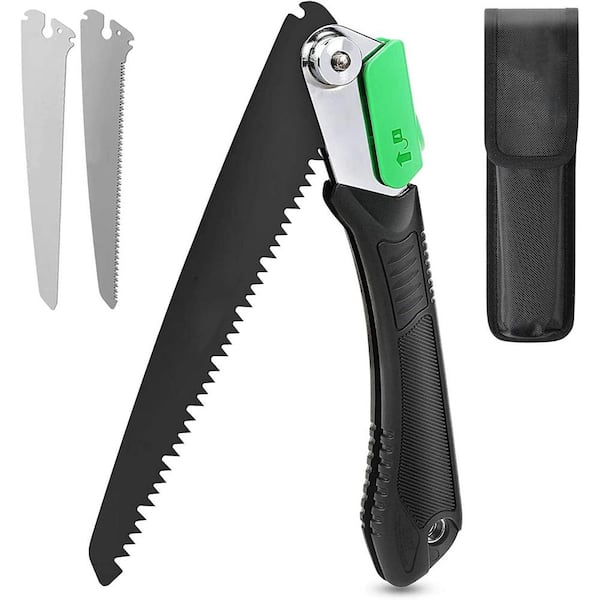 7.5 in. Black Metal and PVC Blade XL Teeth 3-in-1 Folding Saw Pruning Saw  B071Z1Y34D - The Home Depot