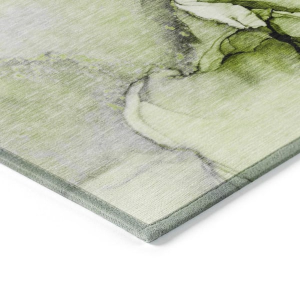 Chantille ACN506 Green 1 ft. 8 in. x 2 ft. 6 in. Machine Washable Indoor/Outdoor Geometric Area Rug