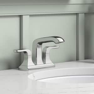 Rubicon 4 in. Centerset Double Handle Bathroom Faucet in Polished Chrome