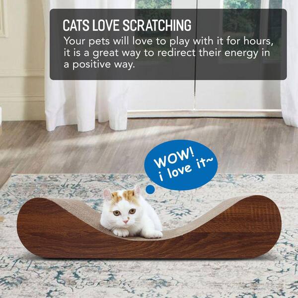 Tidoin Wood Cat Scratcher Cardboard Lounge Bed DHS-YDW1-265