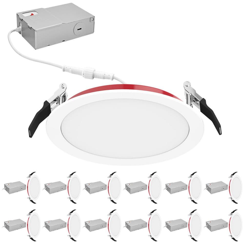 6 In. Integrated LED Recessed Light, 5CCT, 2 Hour Fire Rated, 1100LM, 13W, Dimmable, CRI90, IC Rated, UL Listed 12 Pack price history on PriceWatchPro
