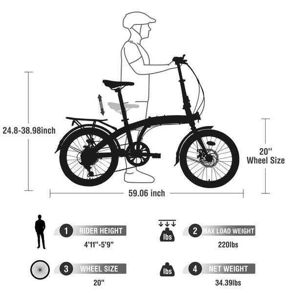 モダンシックでプレイフル【BIKO】Aya Studs カナダ製 Amazon.com : ZUKKA Folding Bike 20 Inch Foldable Bike 7