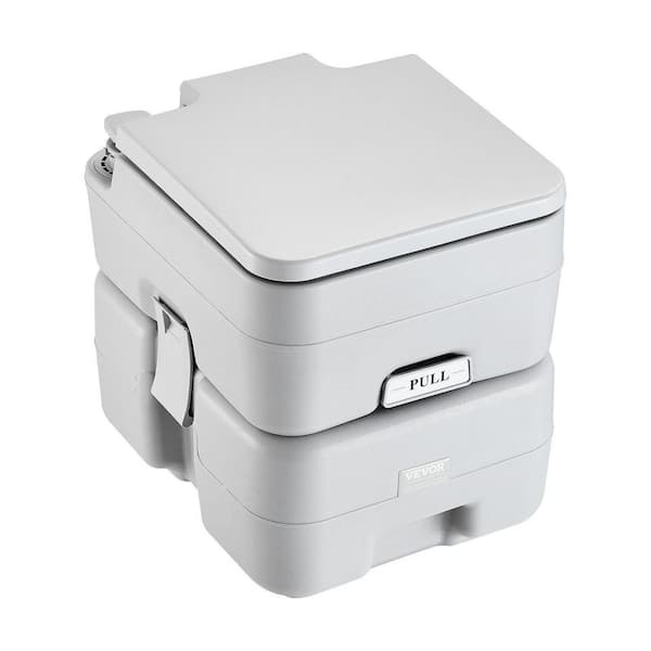 Non-Electric 5.3 Gal Dual Tank Porta Potty Pressurized Flush Camping Travel Waterless Toilet