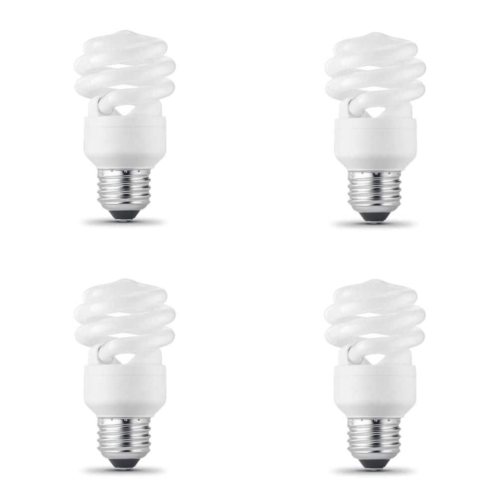 60-Watt Equivalent A19 Spiral Non-Dimmable E26 Medium Base CFL Compact Fluo