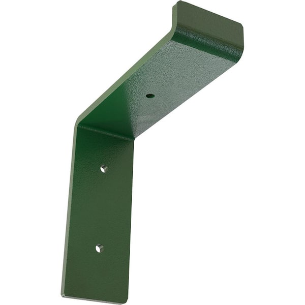 Ekena Millwork 2 in. x 6 1/4 in. x 6 in. Hammered Deep Green Steel Truss Shelf Bracket