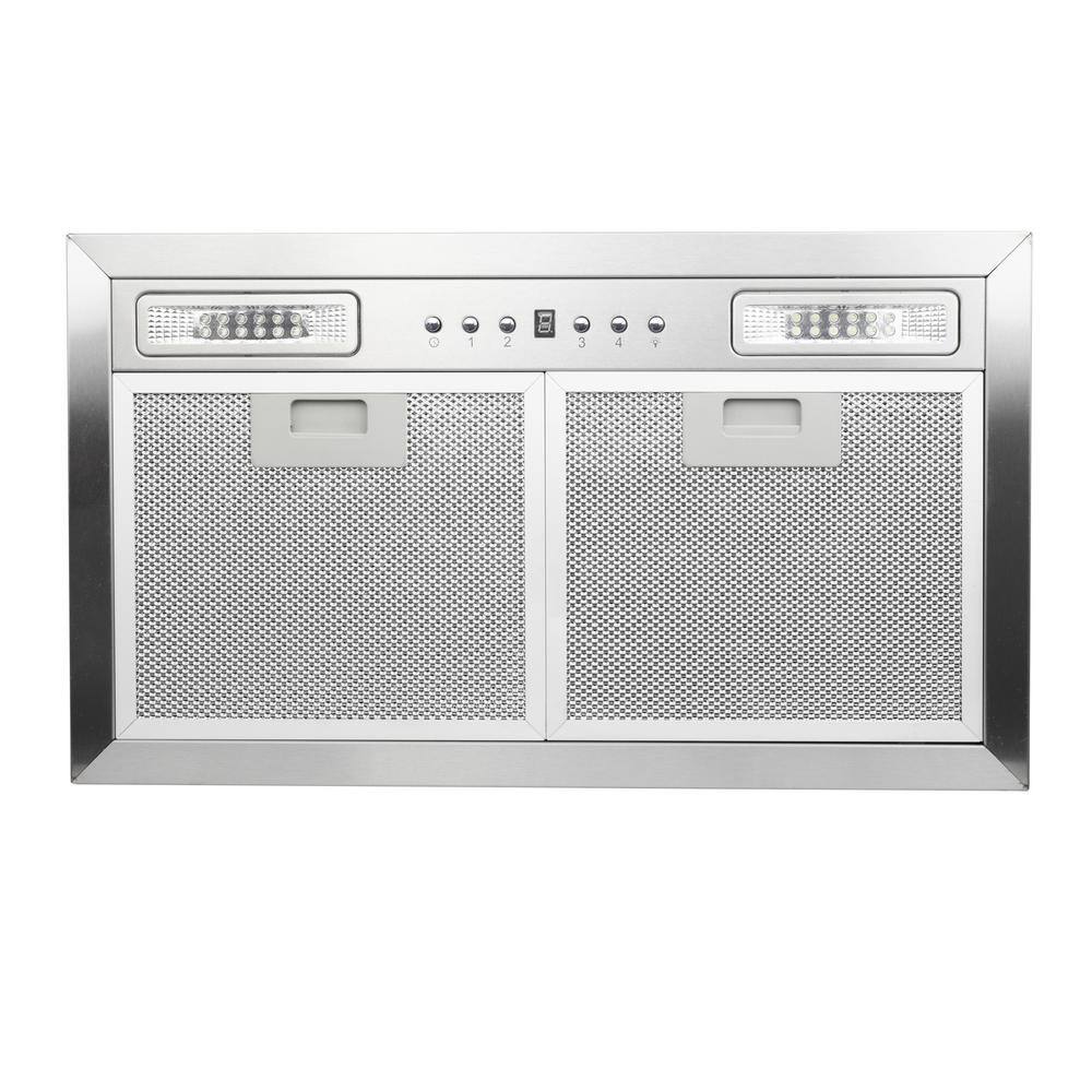 21" Stainless Steel Ducted Range Hood Insert with LED Lighting