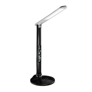 17-3/4 in. Black Adjustable Color Temperature Digital Screen LED Desk Lamp