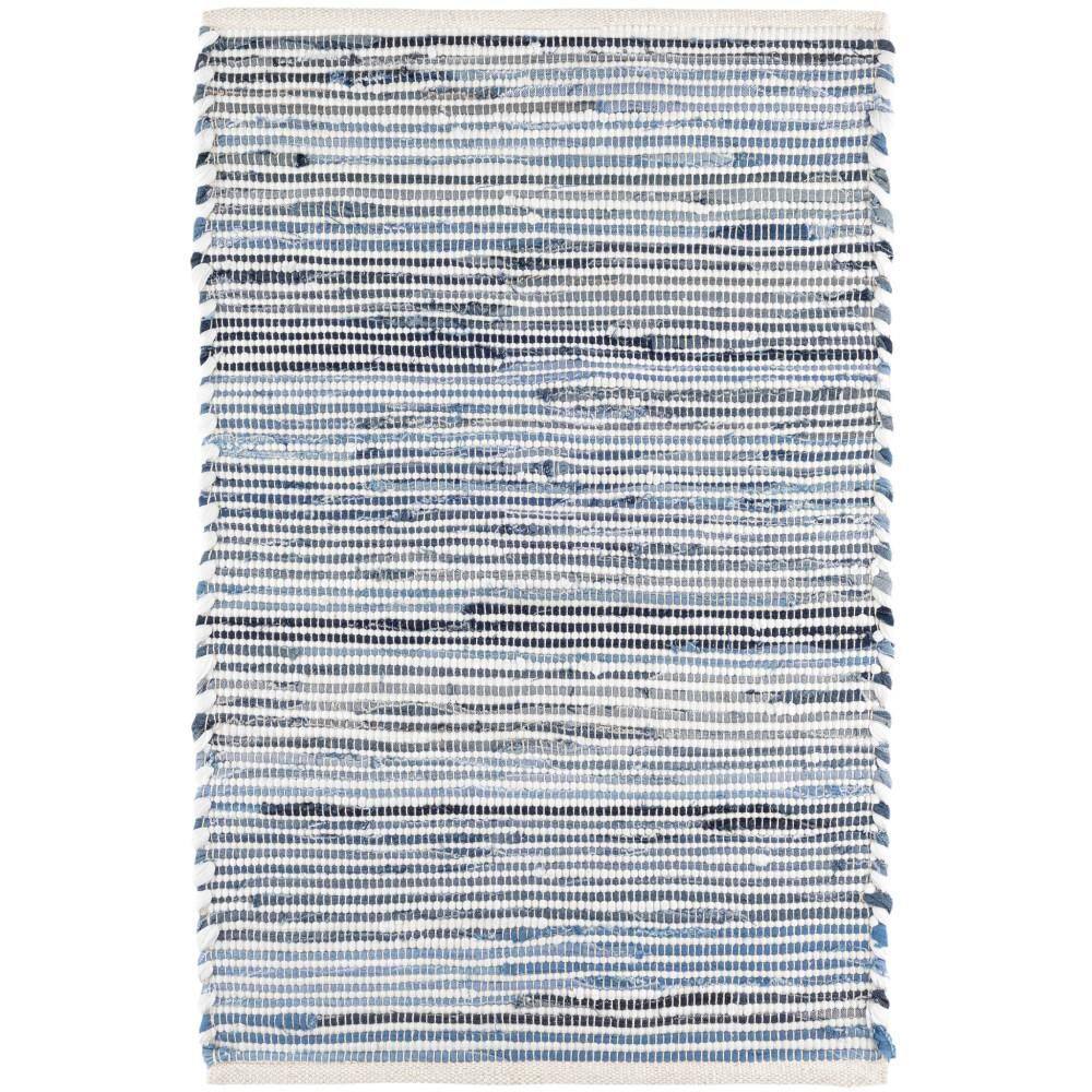 Denim Rag Ribbed Handwoven Cotton Blue 10 ft. x 14 ft. Indoor Area Rug price history on PriceWatchPro