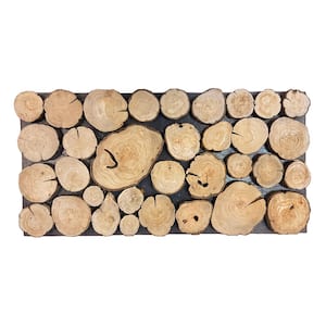 23.5 in. x 12 in. x 1 in. Log Mosaic Wall Paneling (Pack of 4)