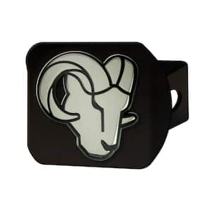 NFL - Los Angeles Rams 3D Chrome Emblem on Type III Black Metal Hitch Cover