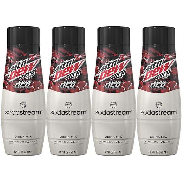 SodaStream Mountain Dew Code Red Zero Drink Mix 4-Pack 1101282010