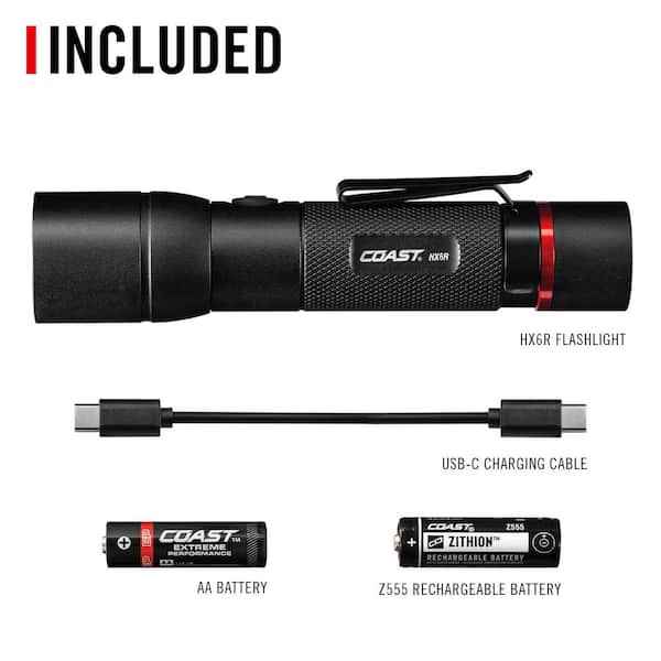 Coast HX6R 800 Lumens LED Rechargeable Flashlight 31065