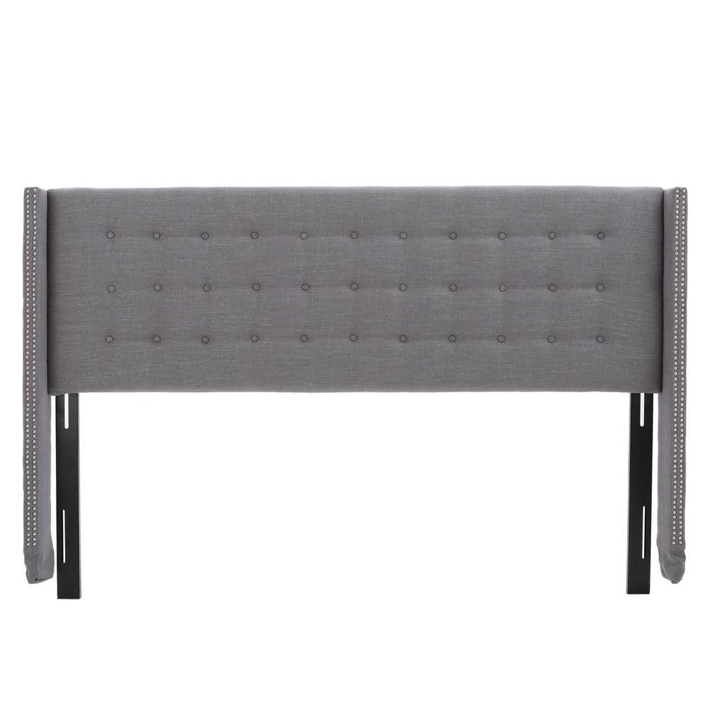 Noble House Kendrah Dark Grey King Headboard 10142 - The Home Depot
