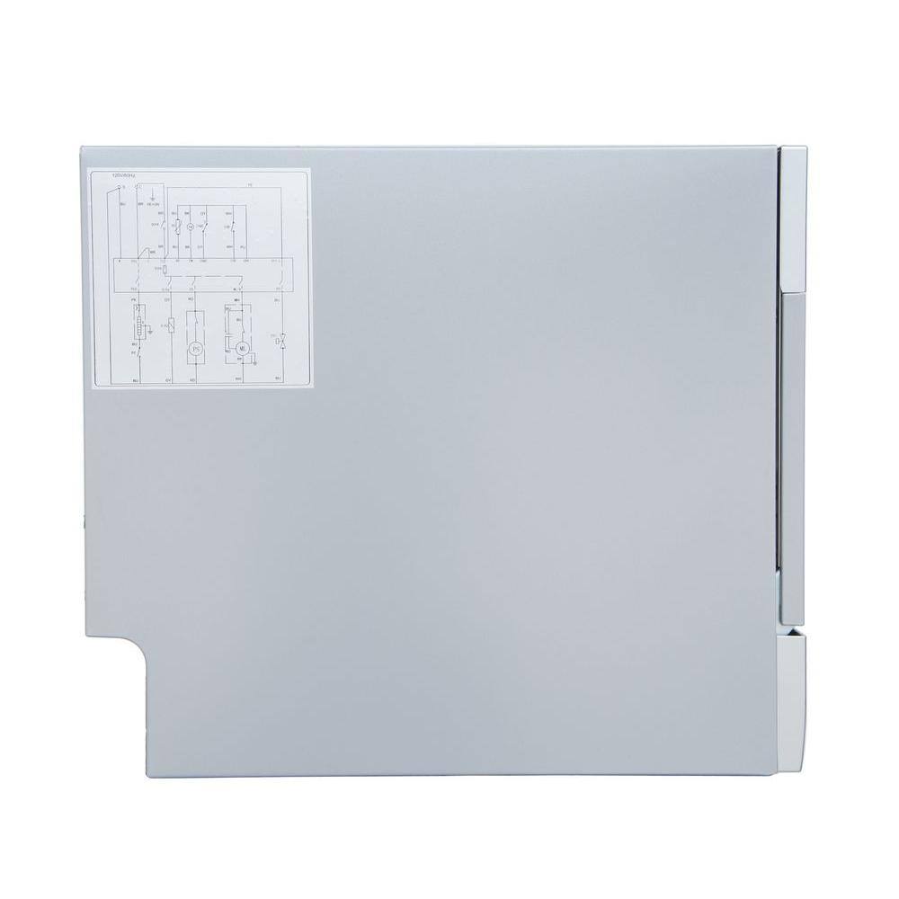 Silver 6-Place Setting Countertop Dishwasher with LED Display