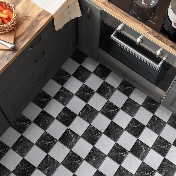 Merzoni Checker Ruzzini 17-7/8 in. x 17-7/8 in. Porcelain Floor and Wall Tile (11.1 sq. ft./Case) Merzoni Checker Ruzzini 17-7/8 in. x 17-7/8 in. Porcelain Floor and Wall Tile (11.1 sq. ft./Case)