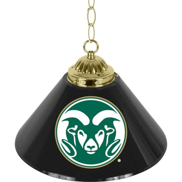 Trademark Global Colorado State University 14 in. Single Shade Stainless Steel Hanging Lamp