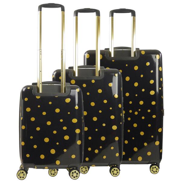 Ful 31 in. White Luggage Impulse Mixed Dots Hardside Spinner