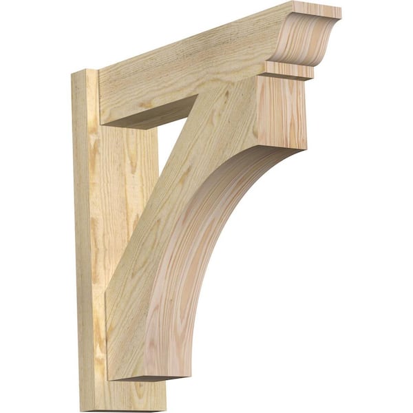 Ekena Millwork 6 in. x 24 in. x 24 in. Westlake Traditional Rough Sawn Douglas Fir Outlooker