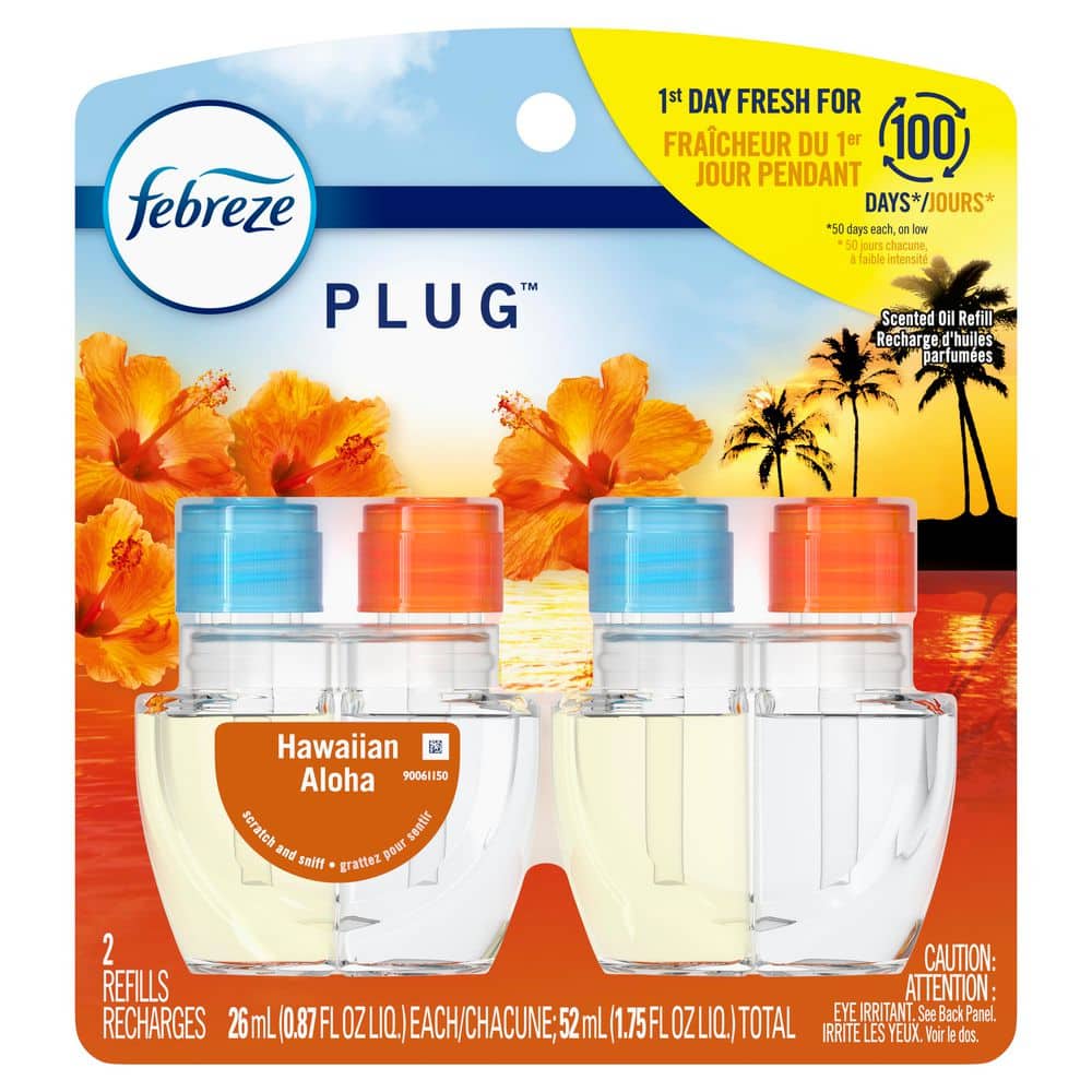Febreze Noticeables 0.879 oz. Hawaiian Aloha Dual Scented Oil Plug