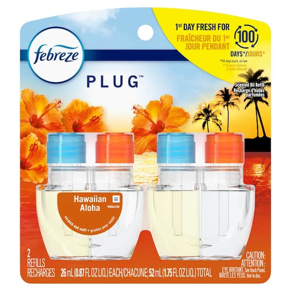 Noticeables 0.879 oz. Hawaiian Aloha Dual Scented Oil Plug-In Air Freshener Refill (2 Refills)