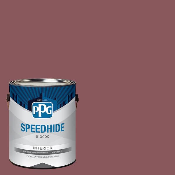 SPEEDHIDE 1 gal. PPG13-05 Old Burgundy Ultra Flat Interior Paint
