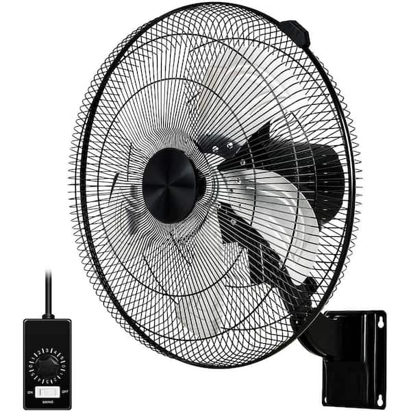 EPOWP Industrial 18 in. 5 fan speeds Wall Fan in Black with Oscillating, 90° Rotation, Adjustable tilt