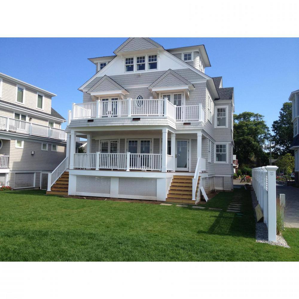 White PVC and Stainless Steel 10 ft. Stair Railing Kit