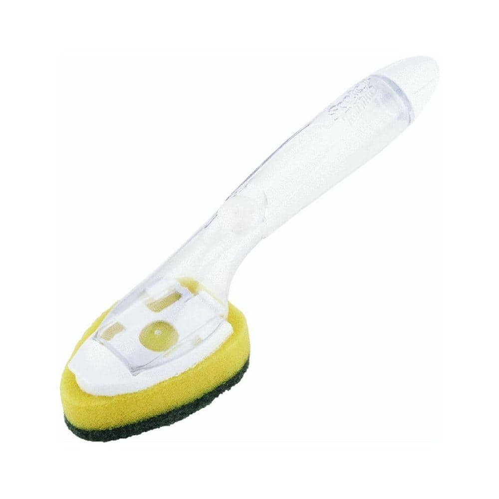 Dishwand Refills Scrub Dots Sponge Heads, Non-Scratch Dish Wand Refill  Scrubber Replacement Head, Soap Filled Dispensing Brush Handle, Heavy Duty