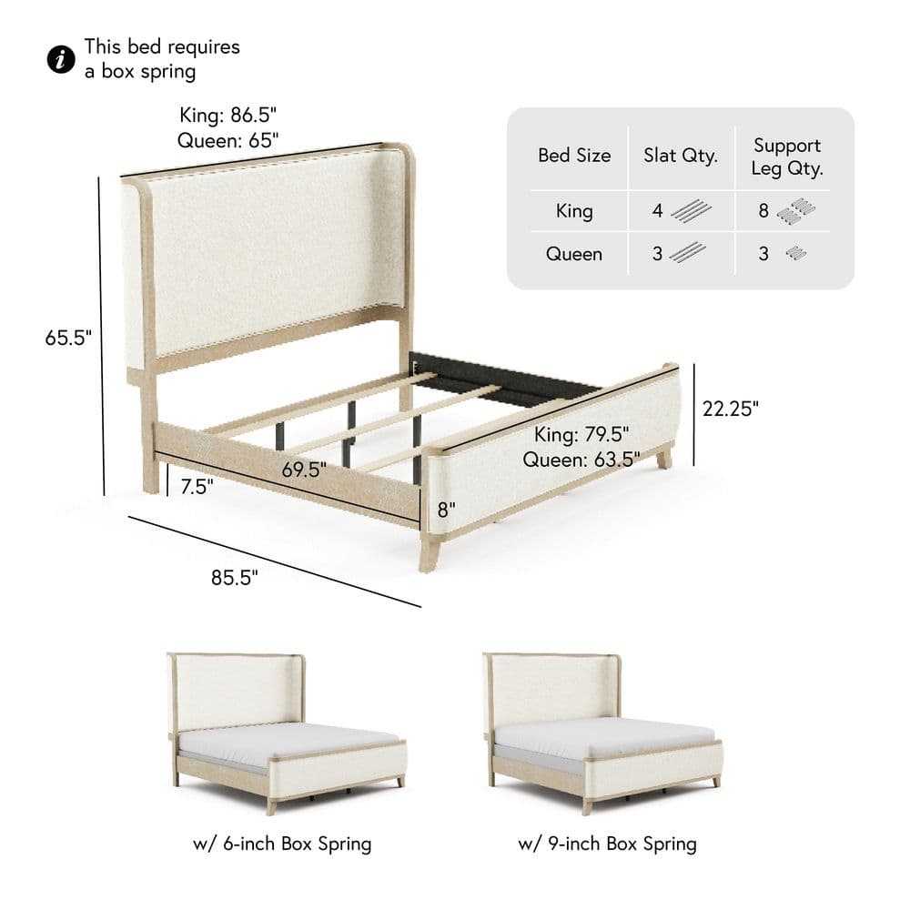 Ellington Brown Wood Frame King Panel Bed with Solid Wood - thumbnail 2