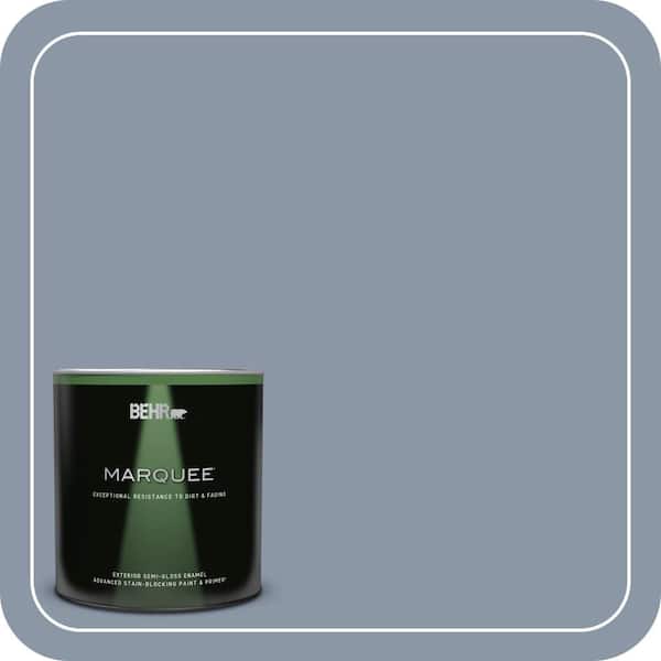 BEHR MARQUEE 1 qt. #ICC-103 Approaching Dusk Semi-Gloss Enamel Exterior Paint & Primer