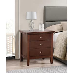 Hammond 3-Drawer Cappuccino Nightstand (26 in. H x 24 in. W x 18 in. D)