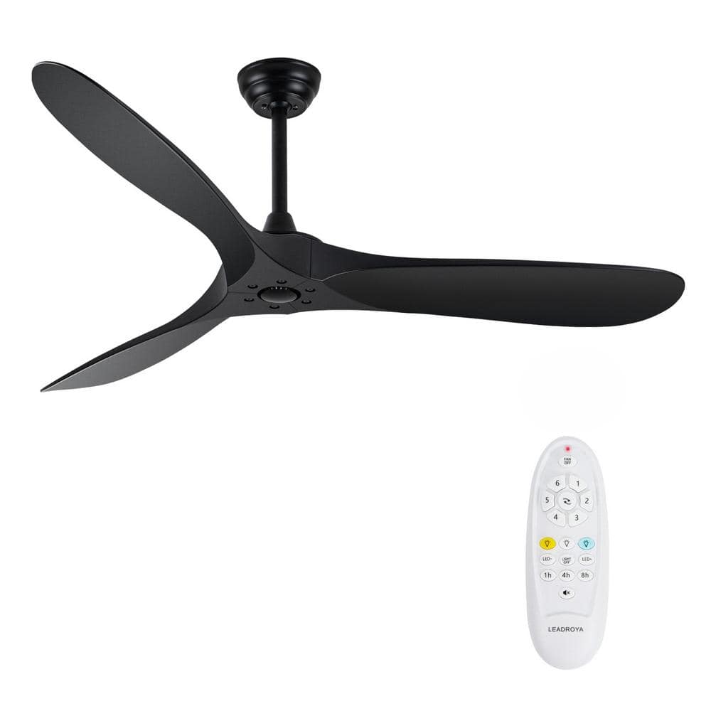 60 in. Indoor/Outdoor Ceiling Fan with Remote Control-Timed Lighting, Rever