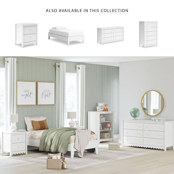Signature DESIGN BY ASHLEY Hallityn White 6 Drawer 60.75 in