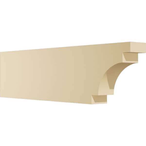 Ekena Millwork 3 in. W x 8 in. H x 30 in. L Standard Mediterranean Signature Urethane Outlooker Rafter Tail, Primed Tan