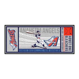 Anaheim Angels Gray 2 ft. 6 in. x 6 ft. Ticket Runner Area Rug