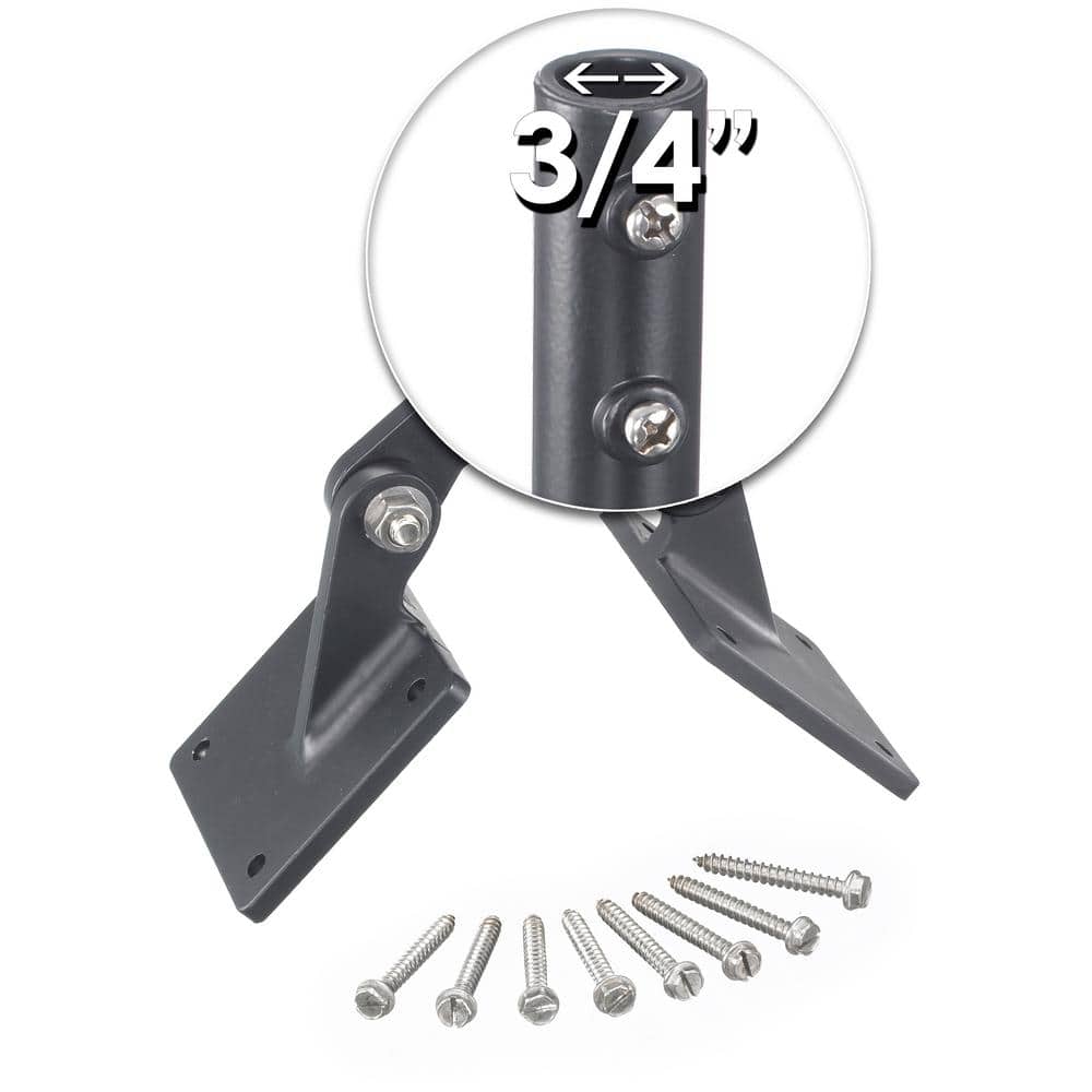 Adjustable Black Aluminum Weathervane Roof Mount with Screws