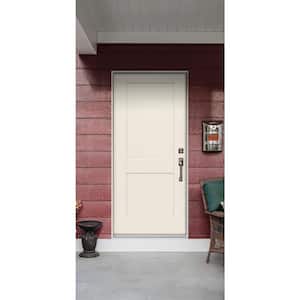 32 in. x 80 in. 2-Panel Craftsman Primed Steel Prehung Left-Hand Inswing Front Door