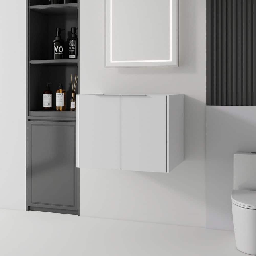 24 in. Bath Vanity Cabinet without Top in White with Double Doors, Interior Storage price history on PriceWatchPro