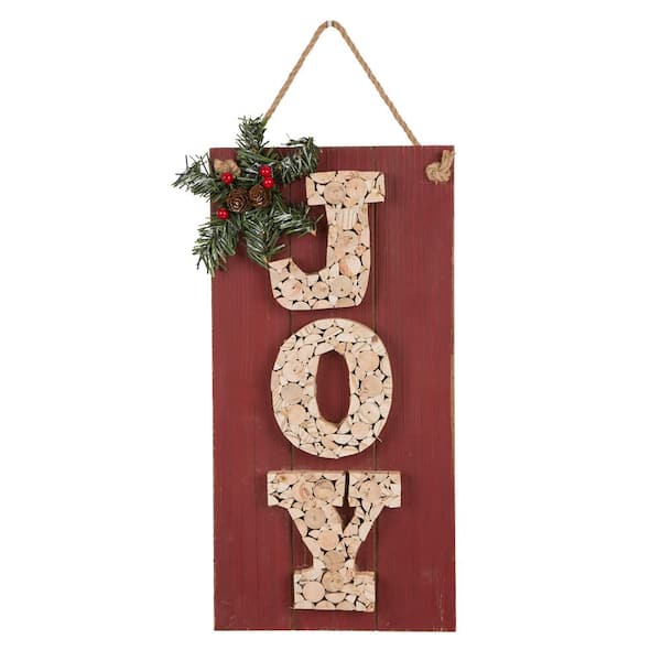 Glitzhome 16 in. Wooden NOEL Wall Sign