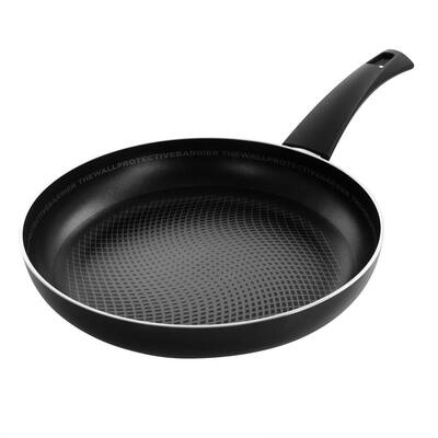 Piletti 10 in. Aluminum Frying Pan in Black and Gray