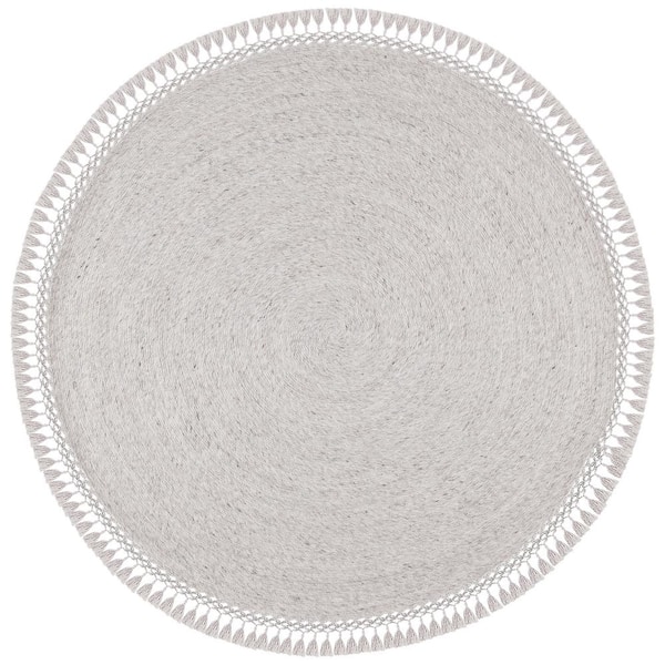SAFAVIEH Sahara Beige 4 ft. x 4 ft. Round Solid Area Rug
