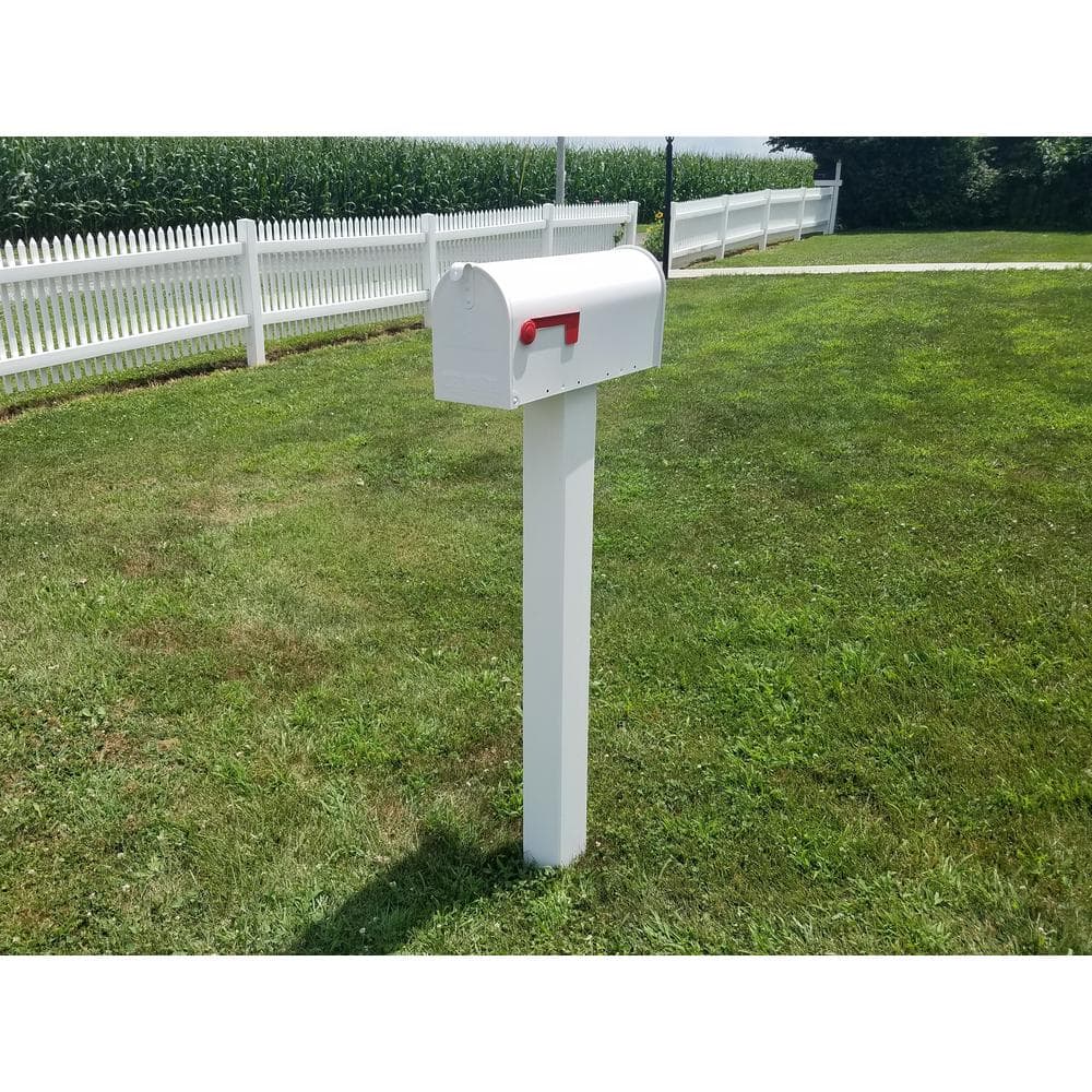 White Vinyl 42-Inch Mailbox Post Sleeve