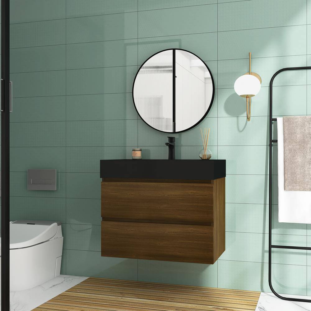 modern bath complete decoration colored vanity