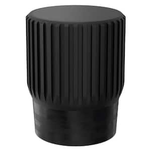 Lyall 16 in. Round Solid Mango Wood End Table in Black, Assembled