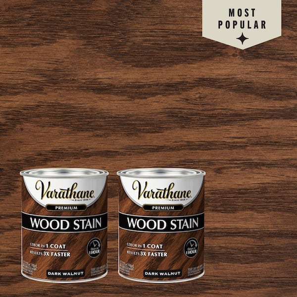 Varathane 1 qt. Dark Walnut Premium Fast Dry Interior Wood Stain (2-Pack)