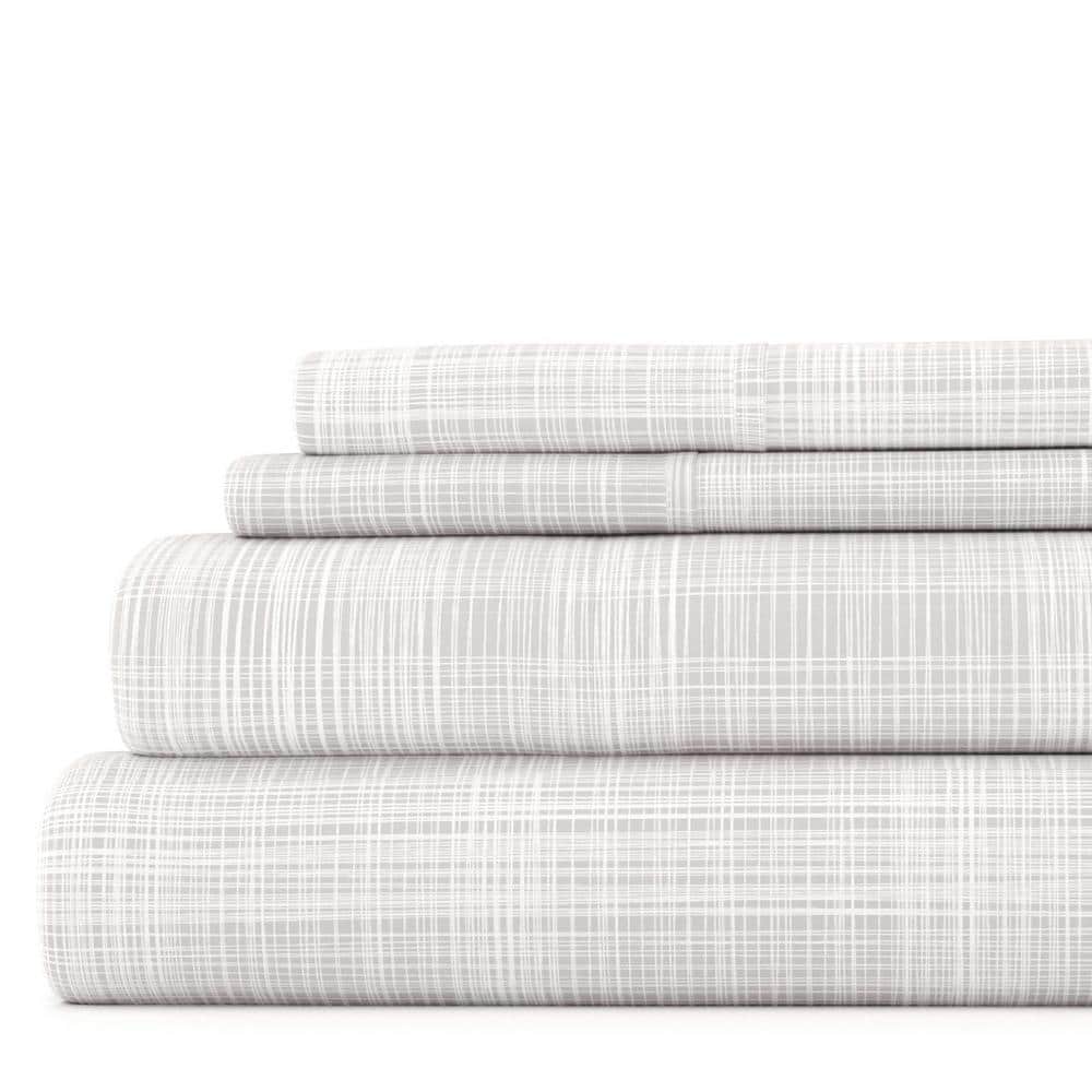 Gray Nautical Print Ultra Soft Queen Pillow Cover Set